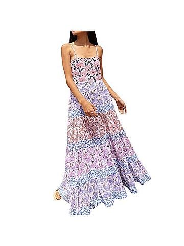 Oliphant Tuckernuck Smocked Back Maxi Dress Casual Dress (view 1)