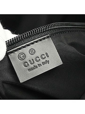 Gucci Web Fold Over Techno Canvas Black Cloth Backpack Bag (view 2)