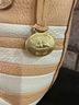 Brahmin Stripes Tan White Leather Shoulder Bag One size - photo 7