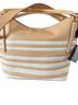 Brahmin Stripes Tan White Leather Shoulder Bag One size - photo 2