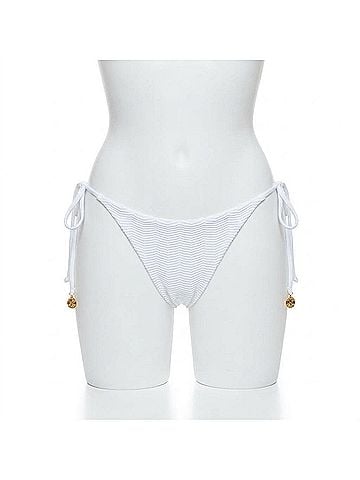 Luli Fama Hot Tropics Seamless Full Tie Side Bottom in White (view 1)