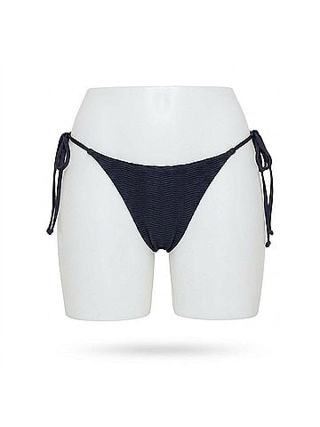 Luli Fama Hot Tropics Seamless Full Tie Side Bottom in Black (view 1)