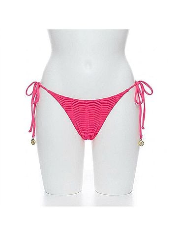 Luli Fama Hot Tropics Seamless Full Tie Side Bottom in Electric Coral (view 1)