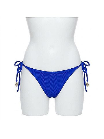 Luli Fama Hot Tropics Seamless Full Tie Side Bottom in Electric Blue (view 1)