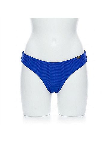 Luli Fama Hot Tropics Seamless Wavy Ruched Back Bottom in Electric Blue (view 1)