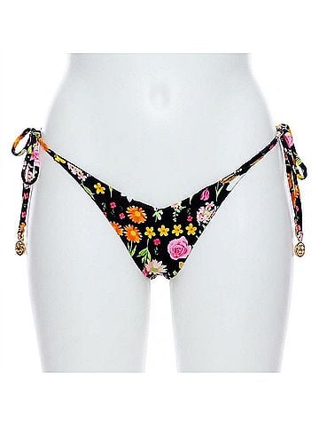 Luli Fama Luli's Secret Garden Seamless Ruched Back Brazilian Tie Side Bottom in Multicolor (view 1)