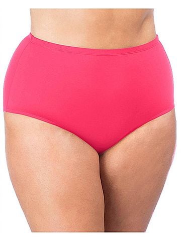 La Blanca Classic Brief Swim Bikini Bottom - Plus in Pink (view 2)
