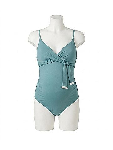 Cache Coeur Manitoba One Piece Swimsuit - Maternity in Sage (view 1)