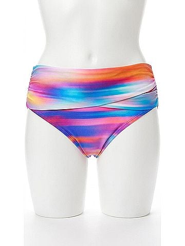 La Blanca Sunset Shores Banded Hipster Swimsuit Bottom in Multi Brights (view 1)