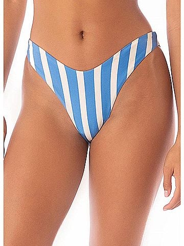 Maaji Splendour Bikini Bottom in Azure Striped (view 2)