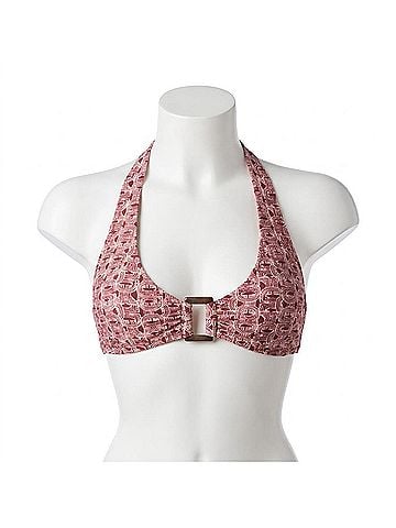 Helen Jon Tortoise Halter Bikini Top in Links (view 1)