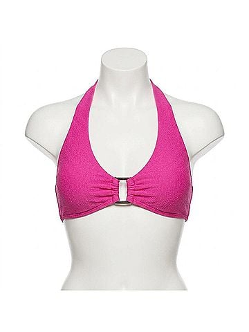 Helen Jon Tortoise Halter Bikini Top in Raspberry (view 1)