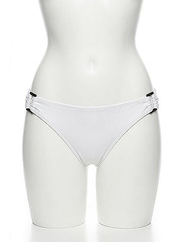 Helen Jon Tortoise Hipster Bikini Bottom in White (view 1)
