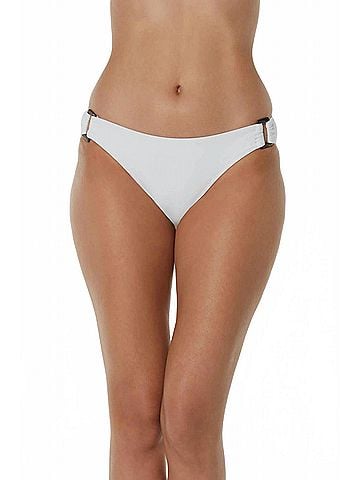 Helen Jon Tortoise Hipster Bikini Bottom in White (view 2)