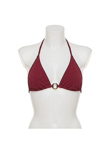 Helen Jon Tortoise Ring String Bikini Top in Merlot (view 1)