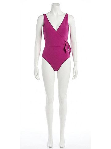 Robin Piccone Ava Wrap One Piece in A?ßa?? (view 1)