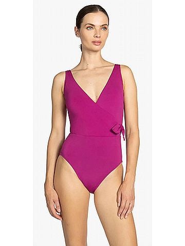 Robin Piccone Ava Wrap One Piece in A?ßa?? (view 2)