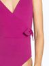 Robin Piccone Solid Pink Ava Wrap One Piece in A?ßa?? Size 10 - photo 3