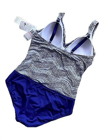 Badgley Mischka Gisele Surplice One Piece Swimsuit in Bad Gisele (view 2)