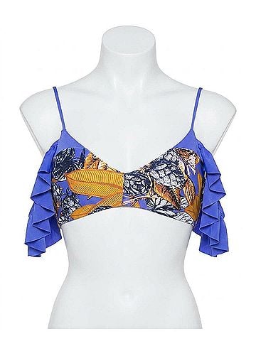 Maaji Ruffle Bralette Bikini Top in Maa Arawaks Rocks (view 1)