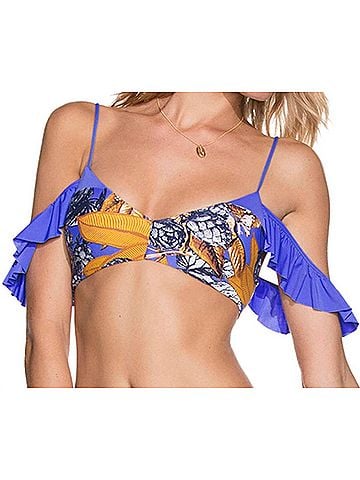 Maaji Ruffle Bralette Bikini Top in Maa Arawaks Rocks (view 2)