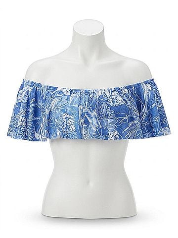 Maaji Coquette Flounce Off The Shoulder Bikini Top in Maa Festive (view 1)