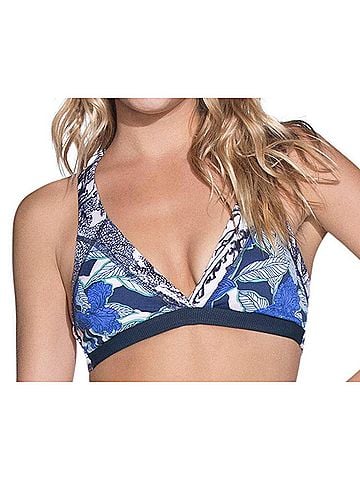 Maaji Reversible Halter Strappy Back Bikini Top in Maa Coconut Valley (view 2)