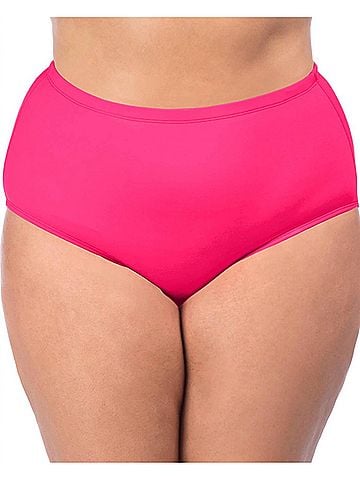 La Blanca Hi-Rise Swim Bottom - Plus in Watermelon (view 2)