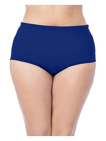 La Blanca Hi-Rise Swim Bottom - Plus in Midnight (view 2)