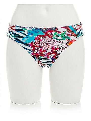 Luli Fama Full Coverage Bikini Bottom in Like A Flame (view 1)