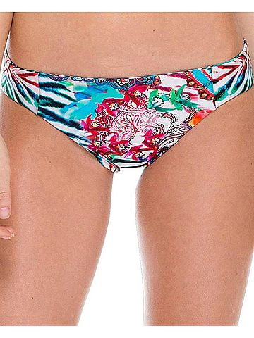 Luli Fama Full Coverage Bikini Bottom in Like A Flame (view 2)