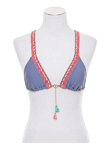 Luli Fama Triangle Bikini Top in Unstoppable (view 1)
