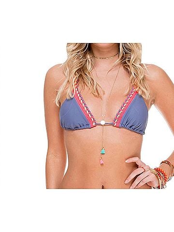 Luli Fama Triangle Bikini Top in Unstoppable (view 2)