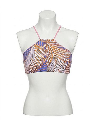 Maaji Honeycomb High Neck Bikini Top in Ballerina (view 1)