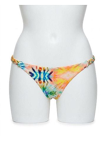 Luli Fama Braided Moderate Bikini Bottom in Sol (view 1)