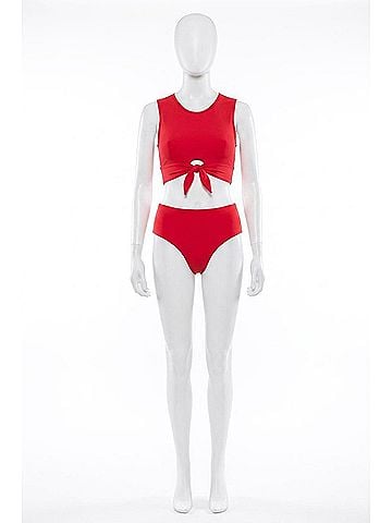 Robin Piccone Ava Tank Swim Top in Red (view 1)