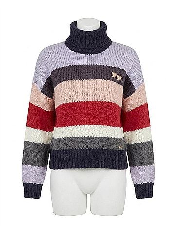Ted Baker London Women's Colour By Numbers Sweater in Blue Multicolor (view 1)