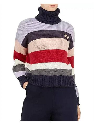 Ted Baker London Women's Colour By Numbers Sweater in Blue Multicolor (view 2)