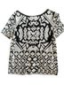 Everleigh Black Ivory Short Sleeve Blouse Size XS - photo 2
