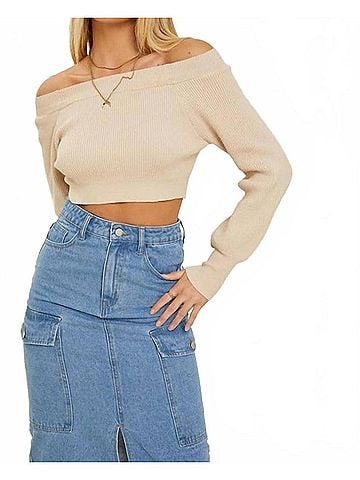 Dagne Dover Vintage Muse Sweater in Beige (view 2)