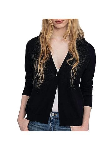 Zadig & Voltaire Manylla Cashmere Cardigan in Black (view 2)