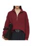Closed Red Cropped Troyer Sweater in Jam Size XS - photo 2