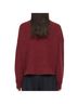 Closed Red Cropped Troyer Sweater in Jam Size XS - photo 3