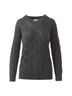 Kinross Gray Women's Long Cable Vee Pullover in Flannel Size XS - photo 2
