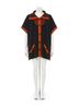 Angel Apparel Solid Red Button Up Poncho in Rust One size - photo 1