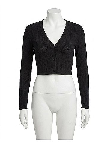 RVCA School Dance Cardigan in Black (view 1)
