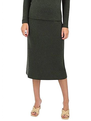 Kinross Rib Skirt in Loden (view 2)