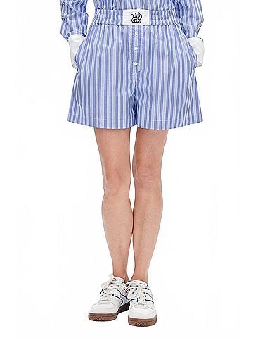 Baum Und Pferdgarten Loose Fit Natie Shorts in Blue White (view 2)