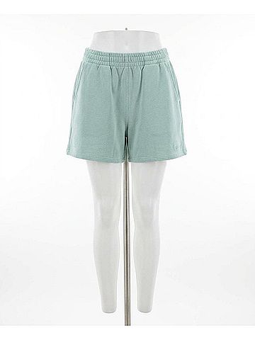 DKNY Women's Stretch Cotton Shorts in Mineral Green (view 1)