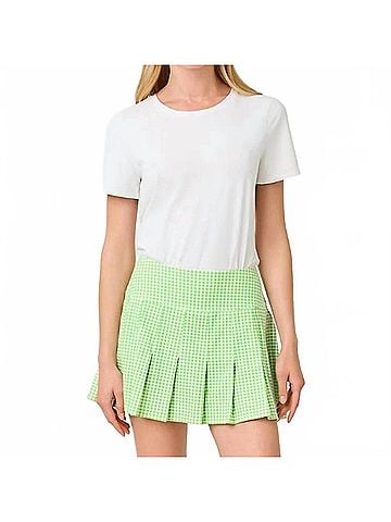 Lilly Pulitzer Annora Upf 50+ Skort in Pistachio Macaron Lil Check It Gingham (view 2)